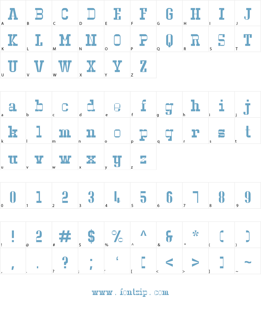 Serif Ngesti Font Character